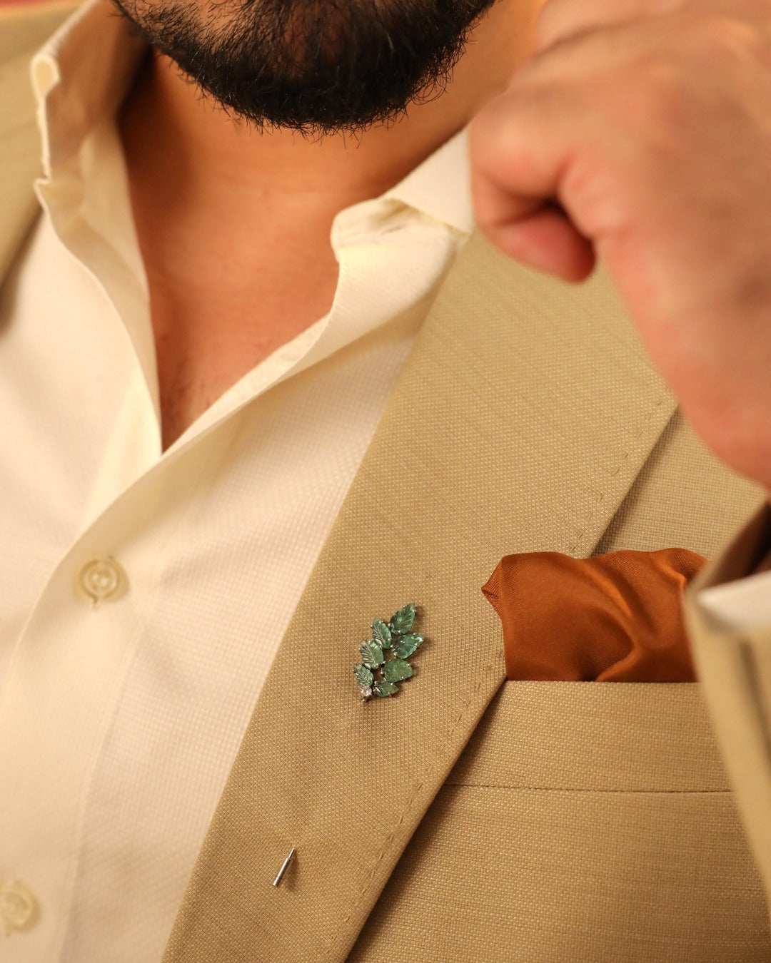 Emerald Patti Brooch Pin