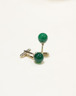 Load image into Gallery viewer, Green Onyx Cufflinks
