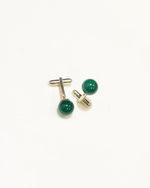 Load image into Gallery viewer, Green Onyx Cufflinks
