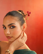 Load image into Gallery viewer, Ranjani Juda Pin Red (Brass)

