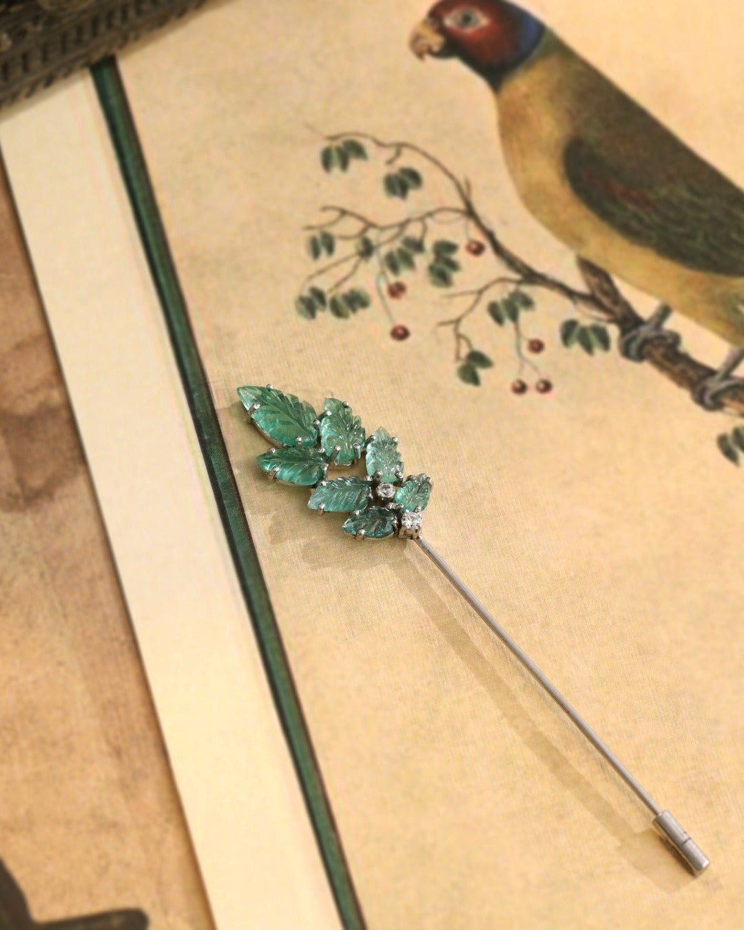 Emerald Patti Brooch Pin