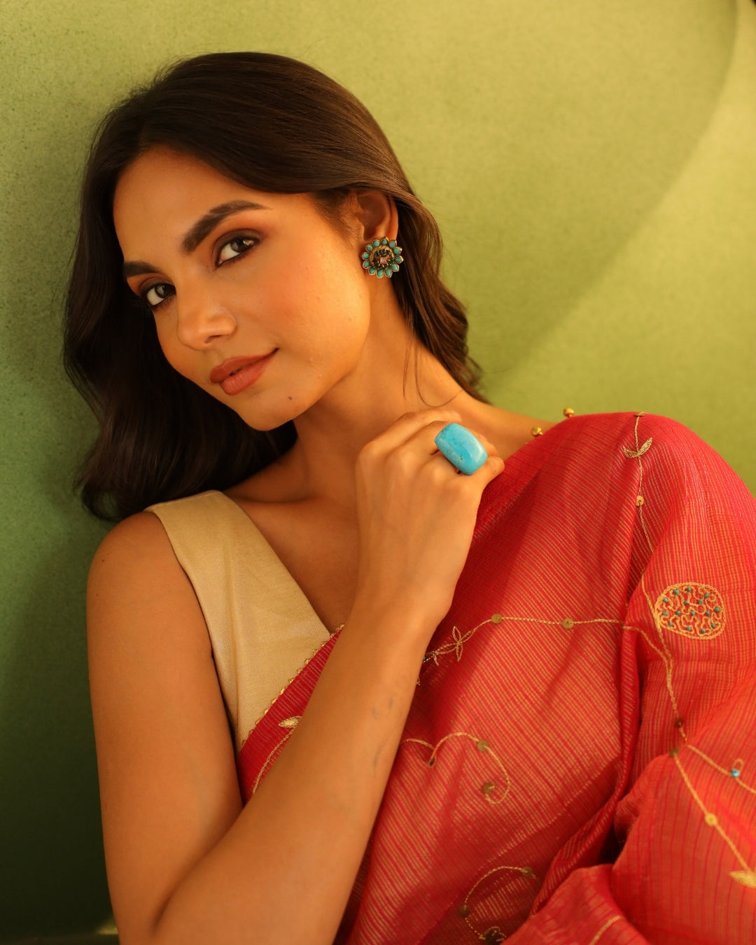 Turquoise Cushion Ring