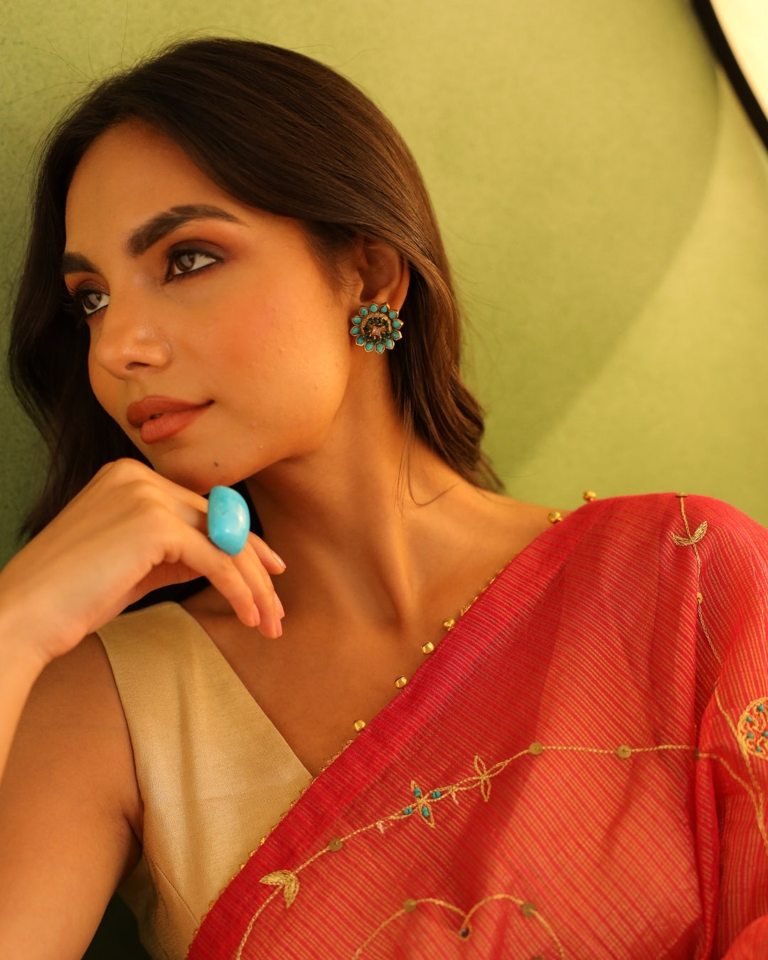 Turquoise Cushion Ring