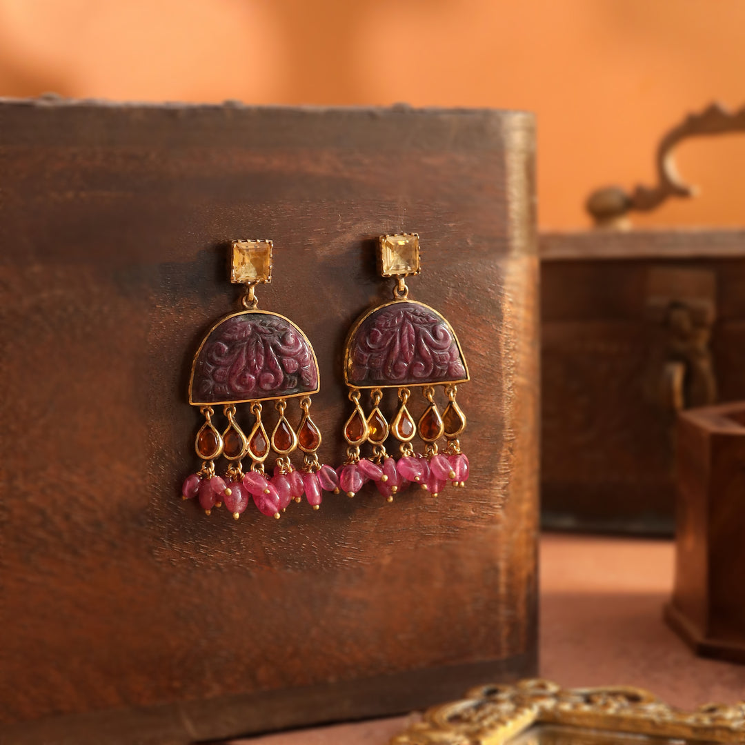 Chandrika Ruby Earrings