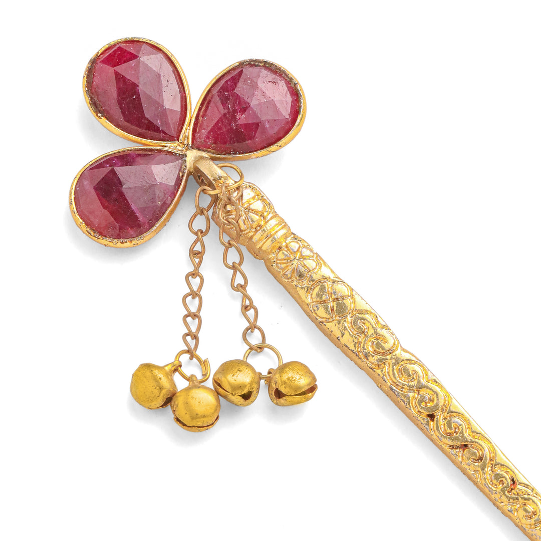 Ranjani Juda Pin Red (Brass)
