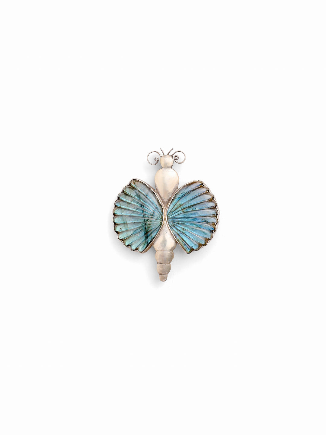 Labrodorite Butterfly Brooch Pin