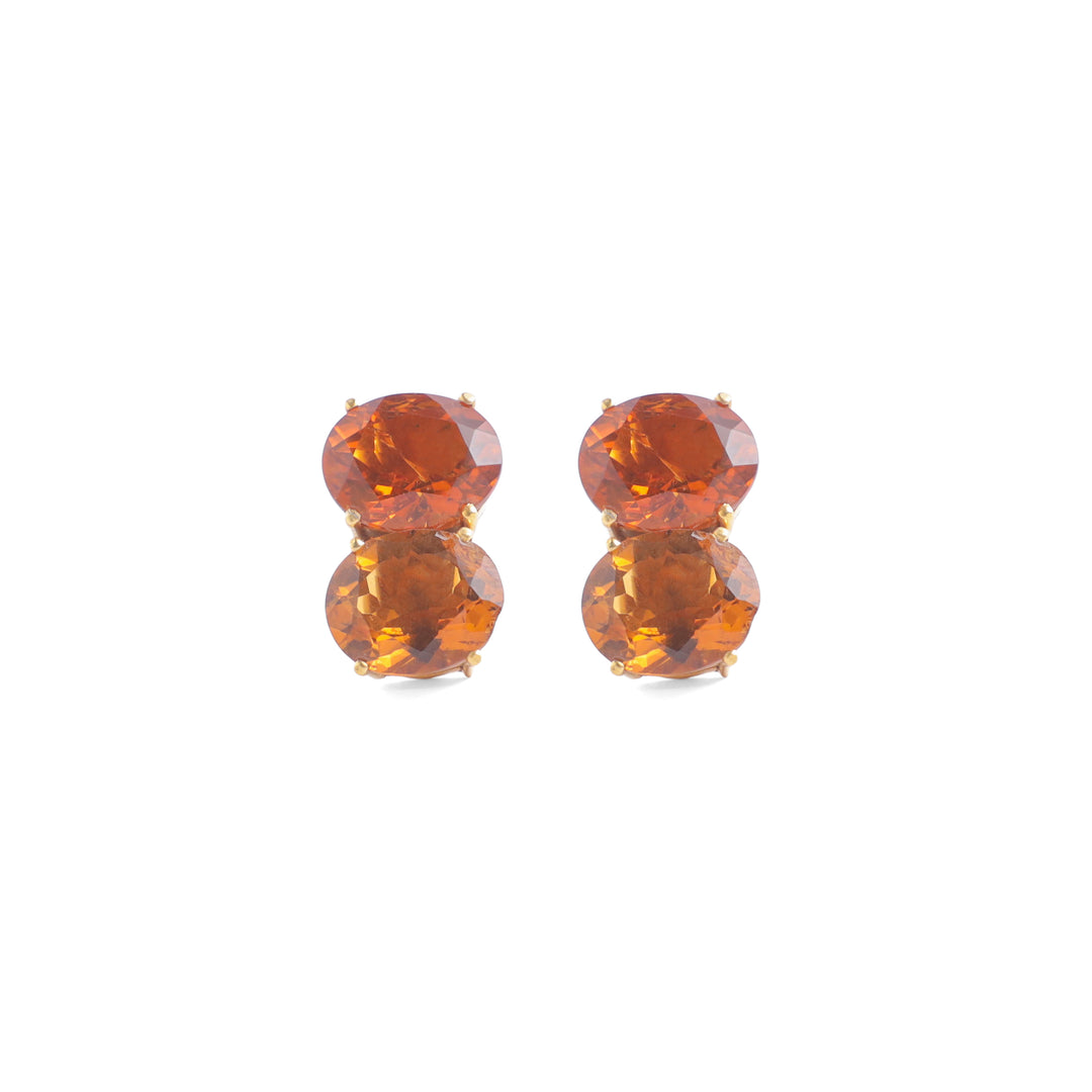 Mandarin Citrine Studs