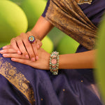 Load image into Gallery viewer, Rose Quartz Empress Bangle
