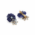 Load image into Gallery viewer, Lapis Flora Earrings
