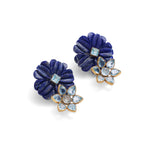 Load image into Gallery viewer, Lapis Flora Earrings
