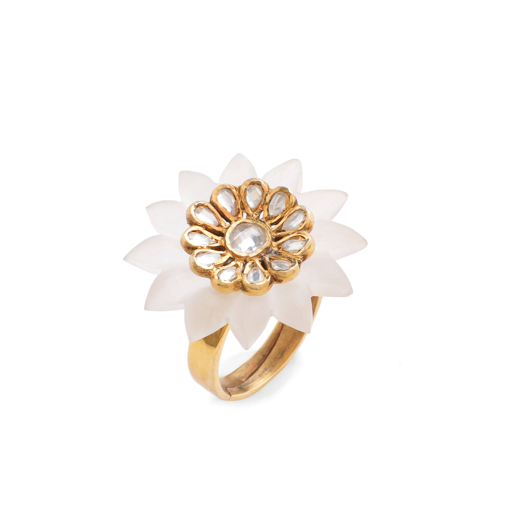 Crystal Phool Ring
