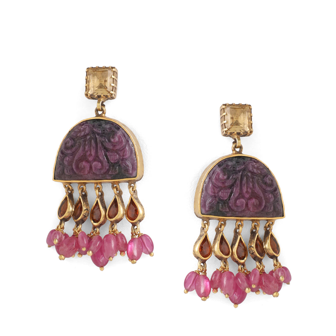 Chandrika Ruby Earrings