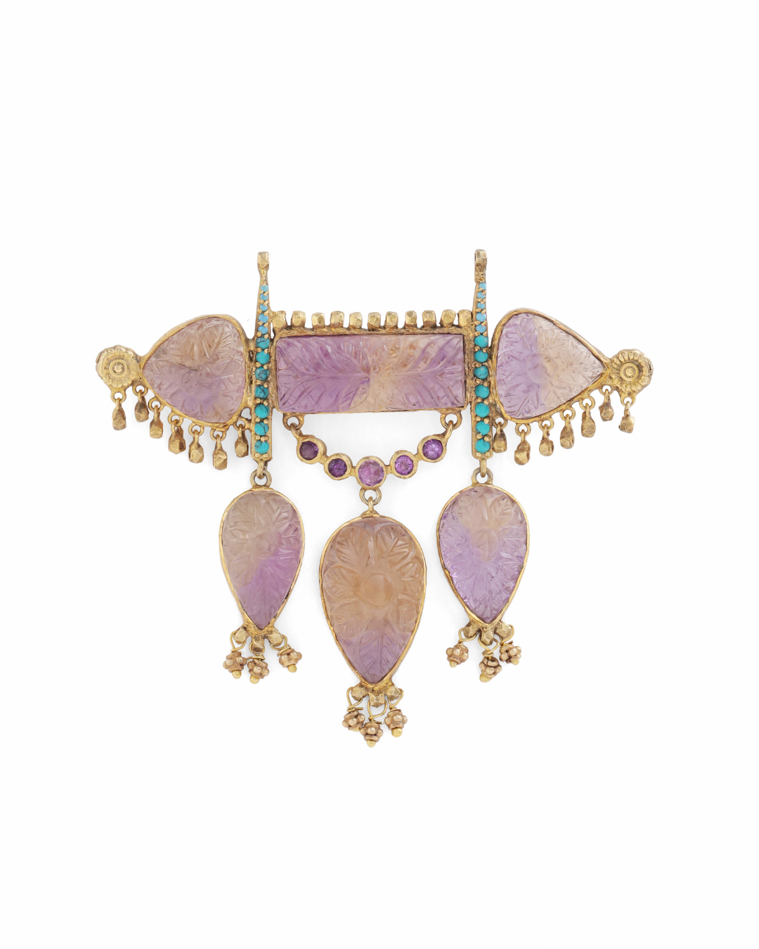 Rajwada Ametrine Brooch Pin